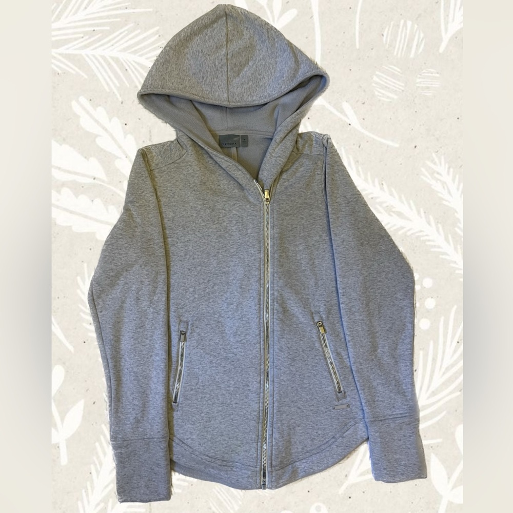 Athleta Gray Thermal Zip-Up Jacket - lightly used!